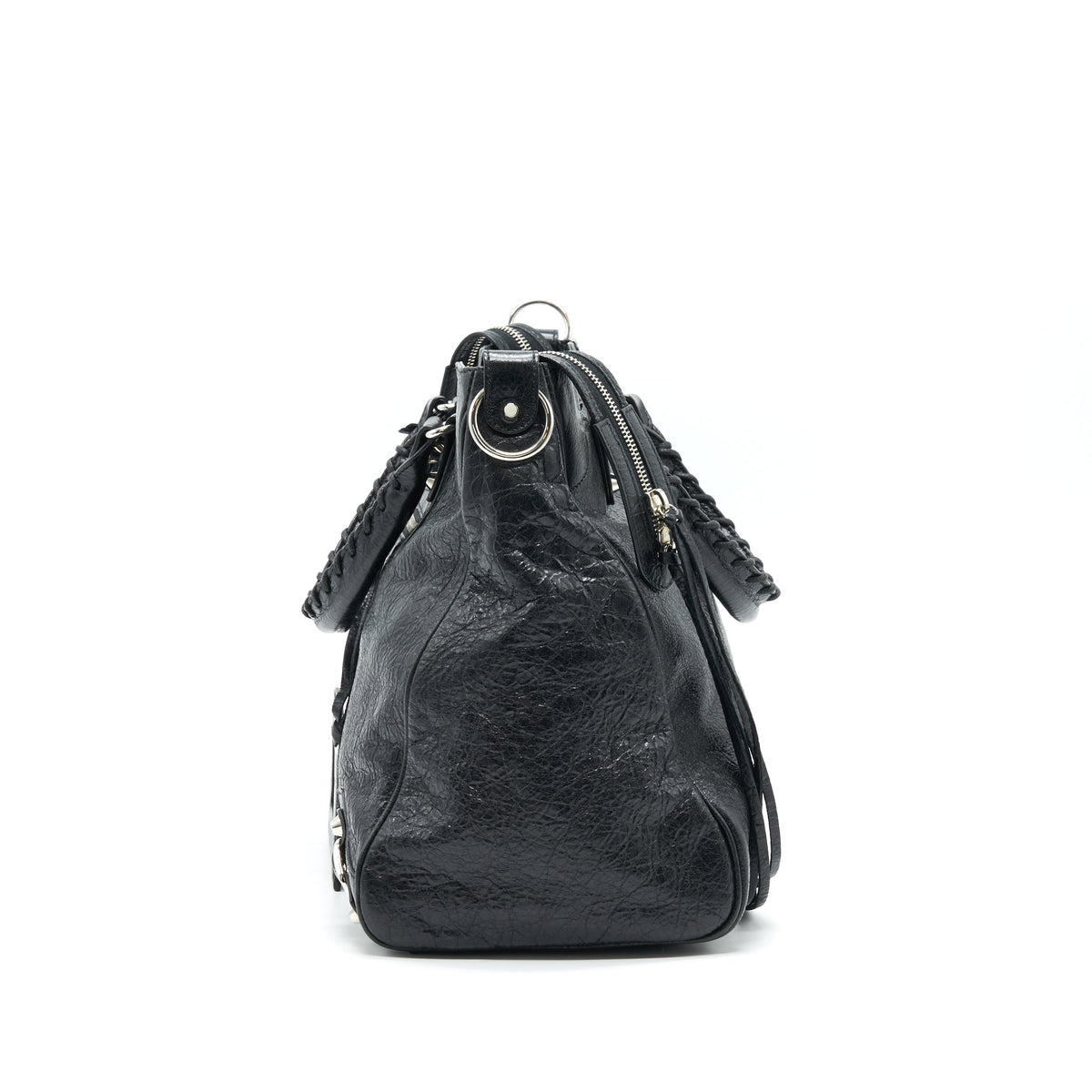 Balenciaga women's handbag Black luxury designer leather