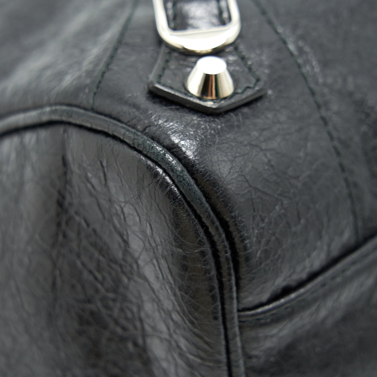 Balenciaga designer handbag leather closeup detail