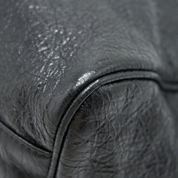 Side view of Balenciaga handbag Black premium designer bag