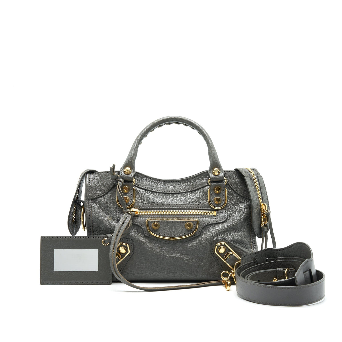 Balenciaga women's handbag Grey luxury designer leather