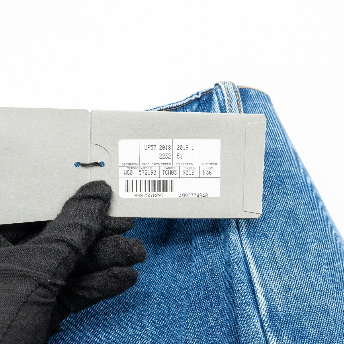 Balenciaga authentic luxury handbag Blue denim craftsmanship