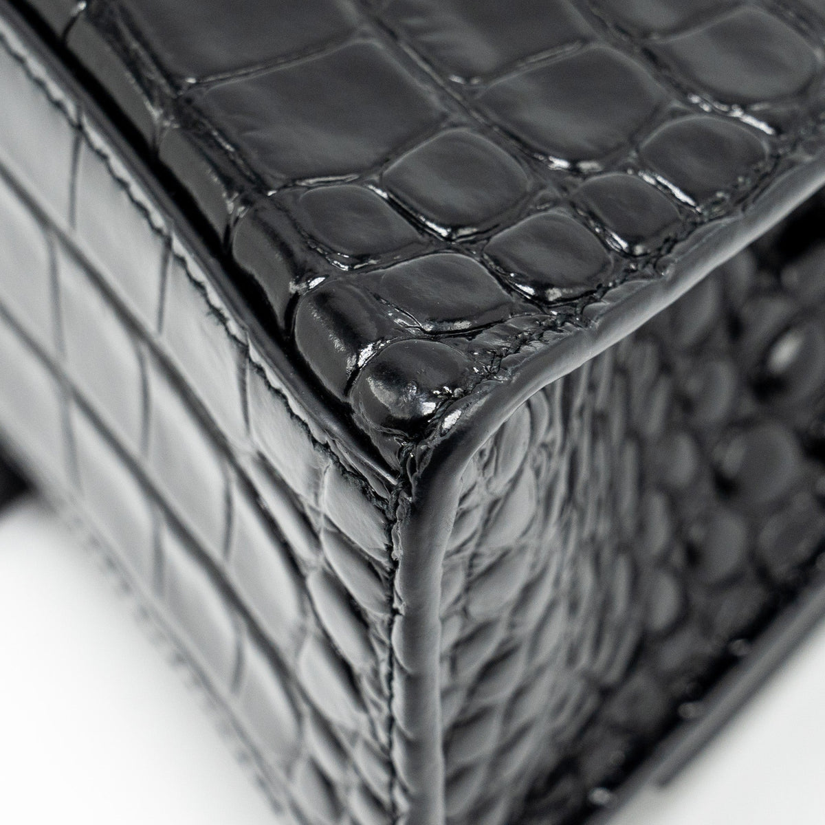 Balenciaga authentic luxury handbag Black calf craftsmanship