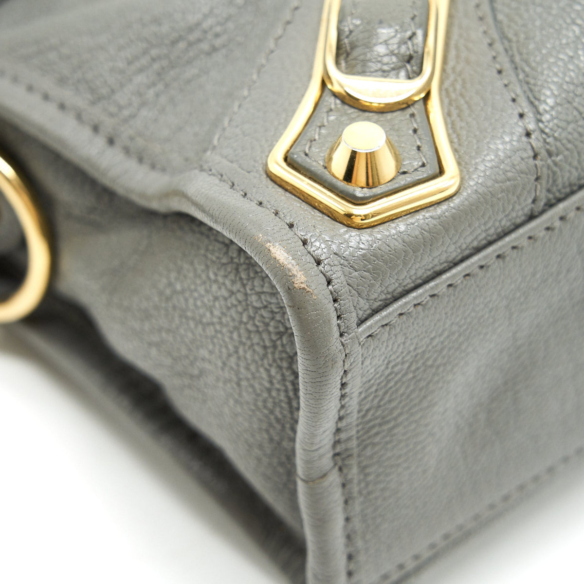 Balenciaga designer handbag leather closeup detail