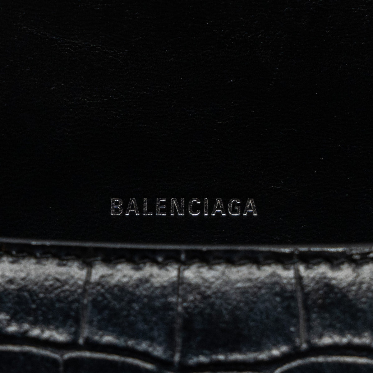 Balenciaga designer handbag calf closeup detail