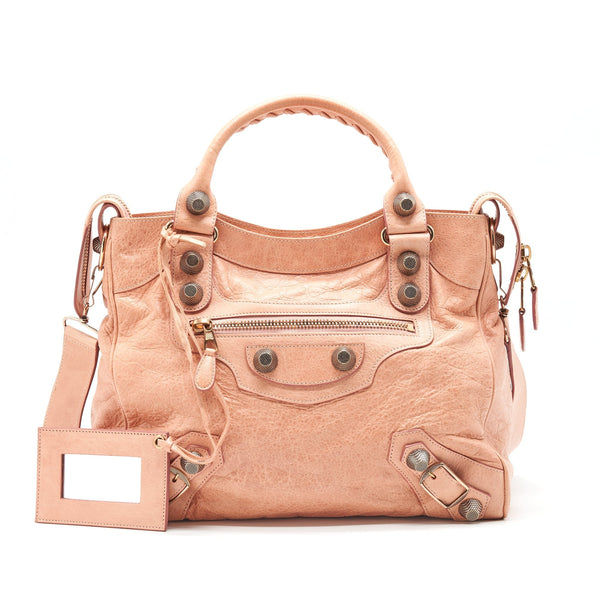 Balenciaga women's handbag Pink luxury designer leather