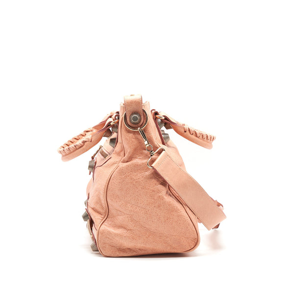 Balenciaga designer handbag leather closeup detail