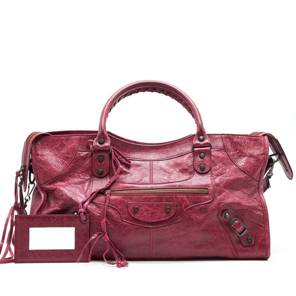 Balenciaga women's handbag Red luxury designer leather