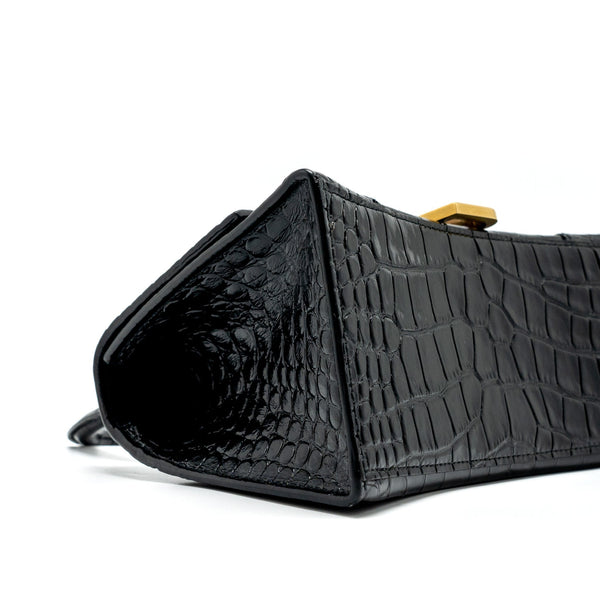 Side view of Balenciaga handbag Black premium designer bag