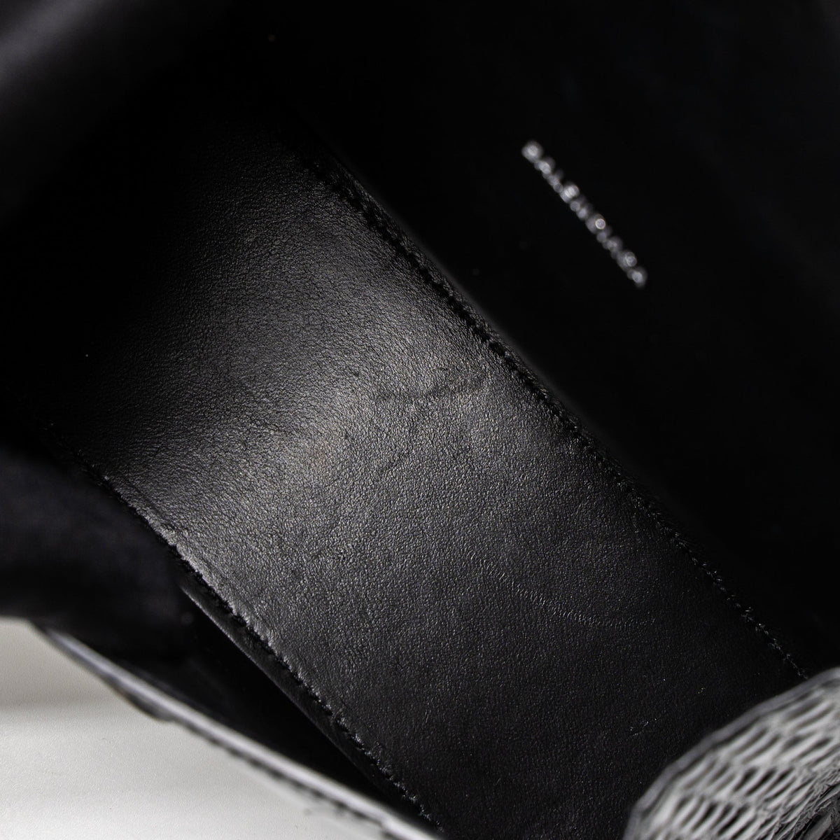 Side view of Balenciaga handbag Black premium designer bag