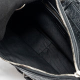 Balenciaga authentic luxury handbag Black leather craftsmanship