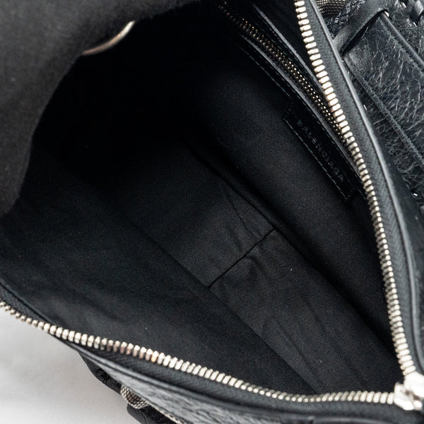 Balenciaga authentic luxury handbag Black leather craftsmanship