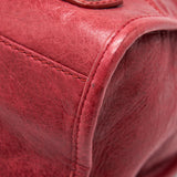 Balenciaga authentic luxury handbag Red leather craftsmanship