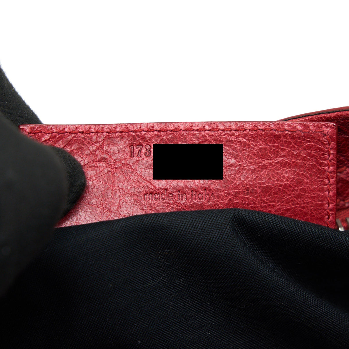 Balenciaga designer handbag leather closeup detail