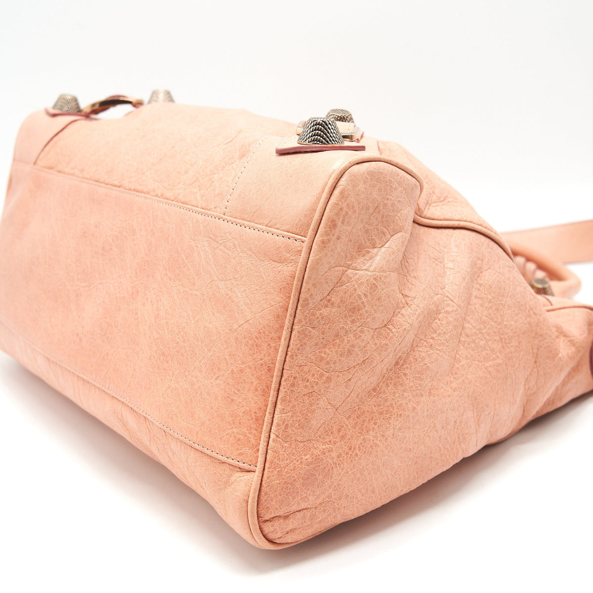 Balenciaga designer handbag leather closeup detail