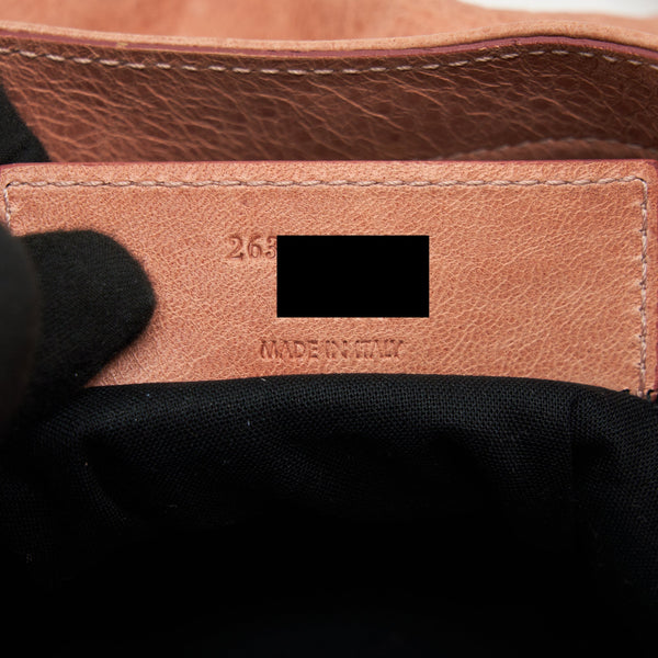 Side view of Balenciaga handbag Pink premium designer bag