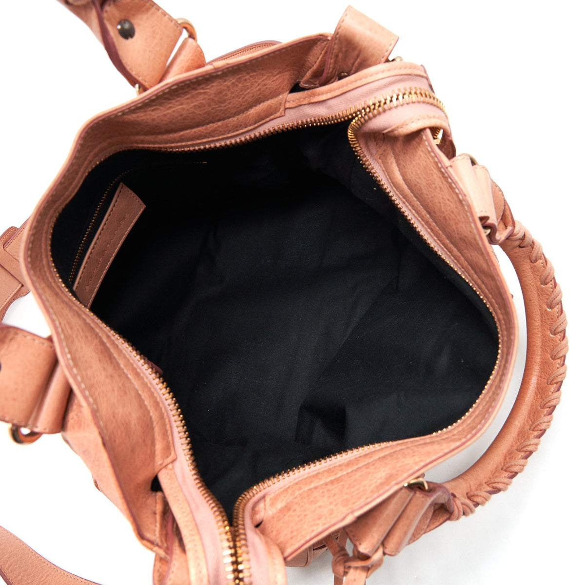 Side view of Balenciaga handbag Pink premium designer bag