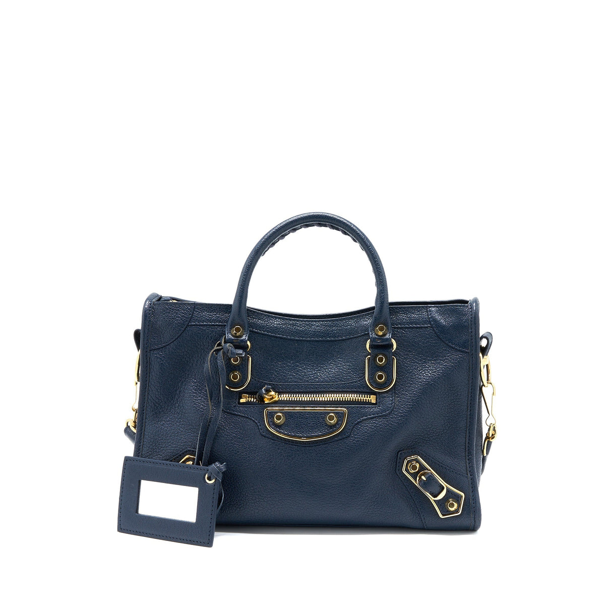 Balenciaga women's handbag Navy luxury designer leather