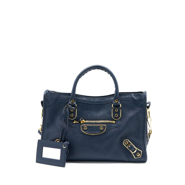Balenciaga women's handbag Navy luxury designer leather