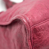 Side view of Balenciaga handbag Red premium designer bag