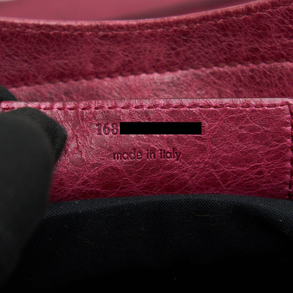 Balenciaga designer handbag leather closeup detail