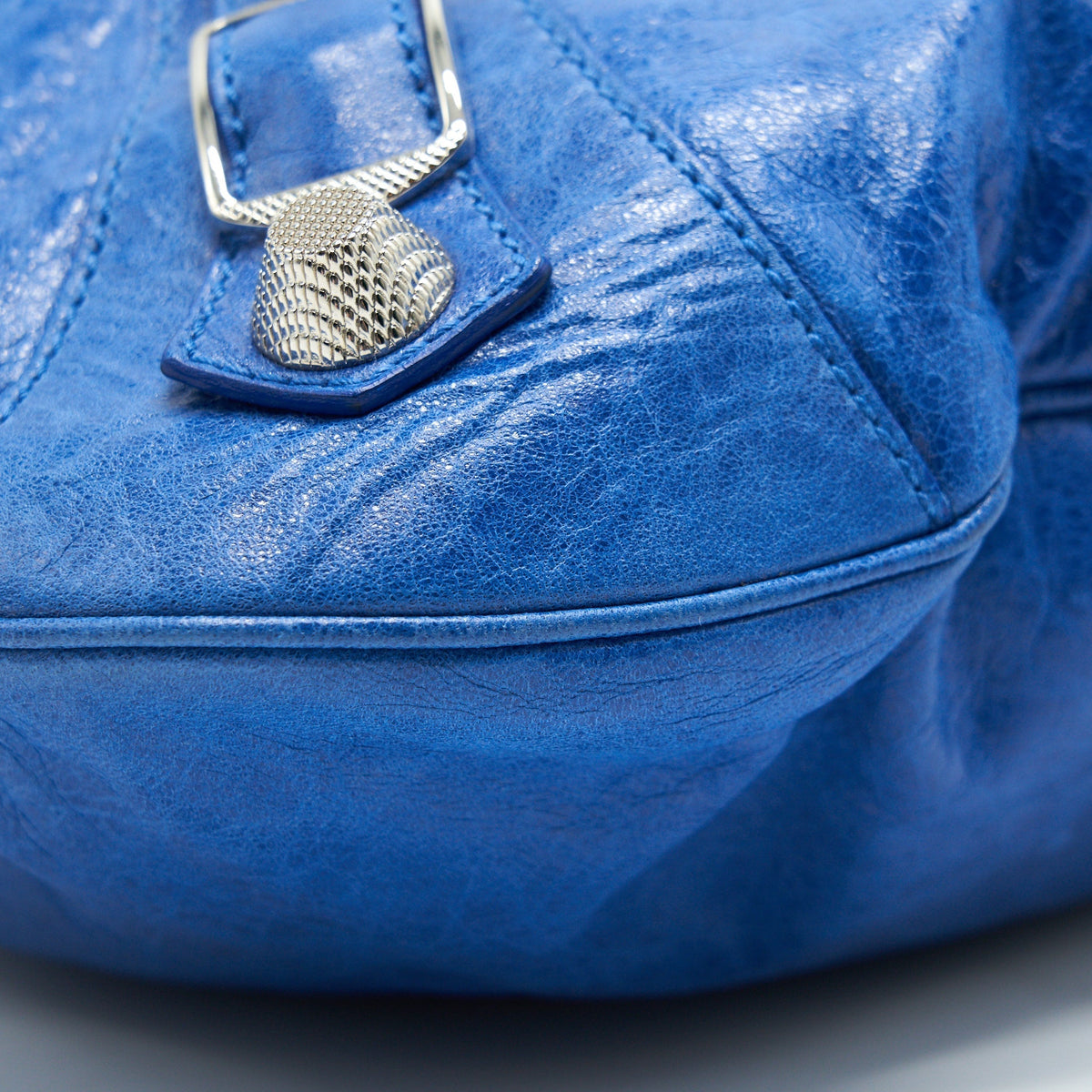 Balenciaga designer handbag leather closeup detail
