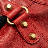 Balenciaga designer handbag leather closeup detail