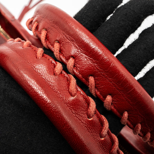 Side view of Balenciaga handbag Red premium designer bag