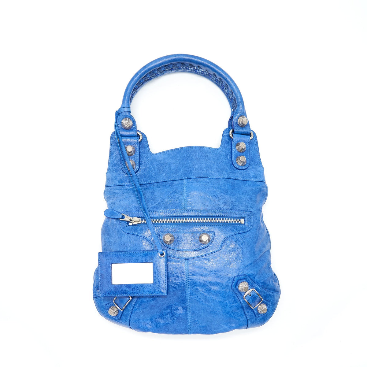Balenciaga women's handbag Blue luxury designer leather