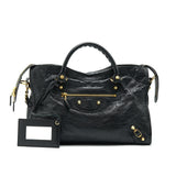 Balenciaga women's handbag Black luxury designer leather