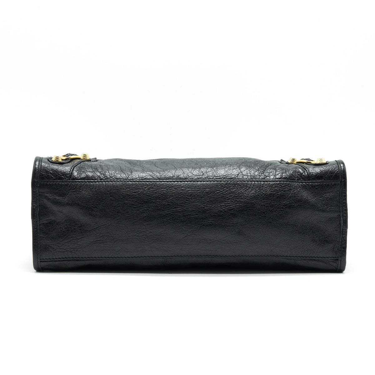 Side view of Balenciaga handbag Black premium designer bag