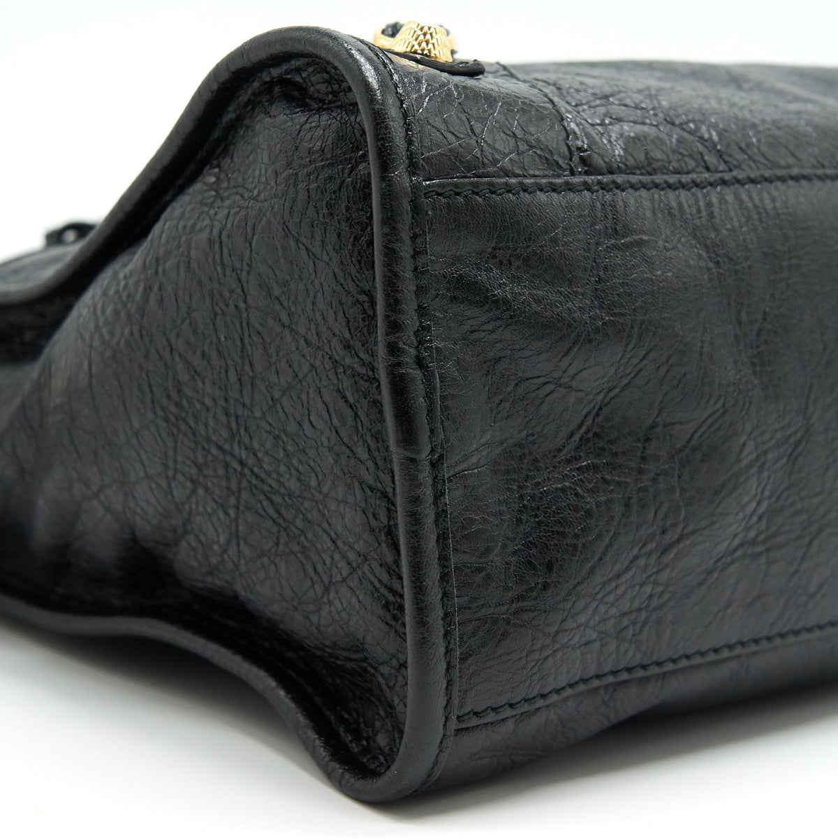 Balenciaga authentic luxury handbag Black leather craftsmanship