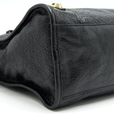 Balenciaga authentic luxury handbag Black leather craftsmanship