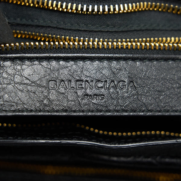 Side view of Balenciaga handbag Black premium designer bag