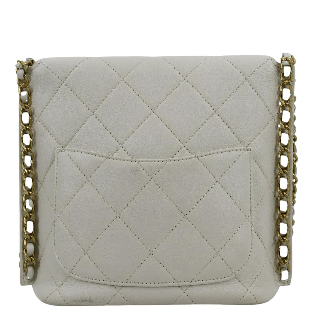 Chanel Bags Chanel Chain Flap Quilted Leather Hobo Shoulder Bag Ivory Premium Designer Shoulder Bag
