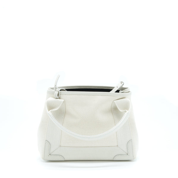 Balenciaga authentic luxury handbag White leather craftsmanship