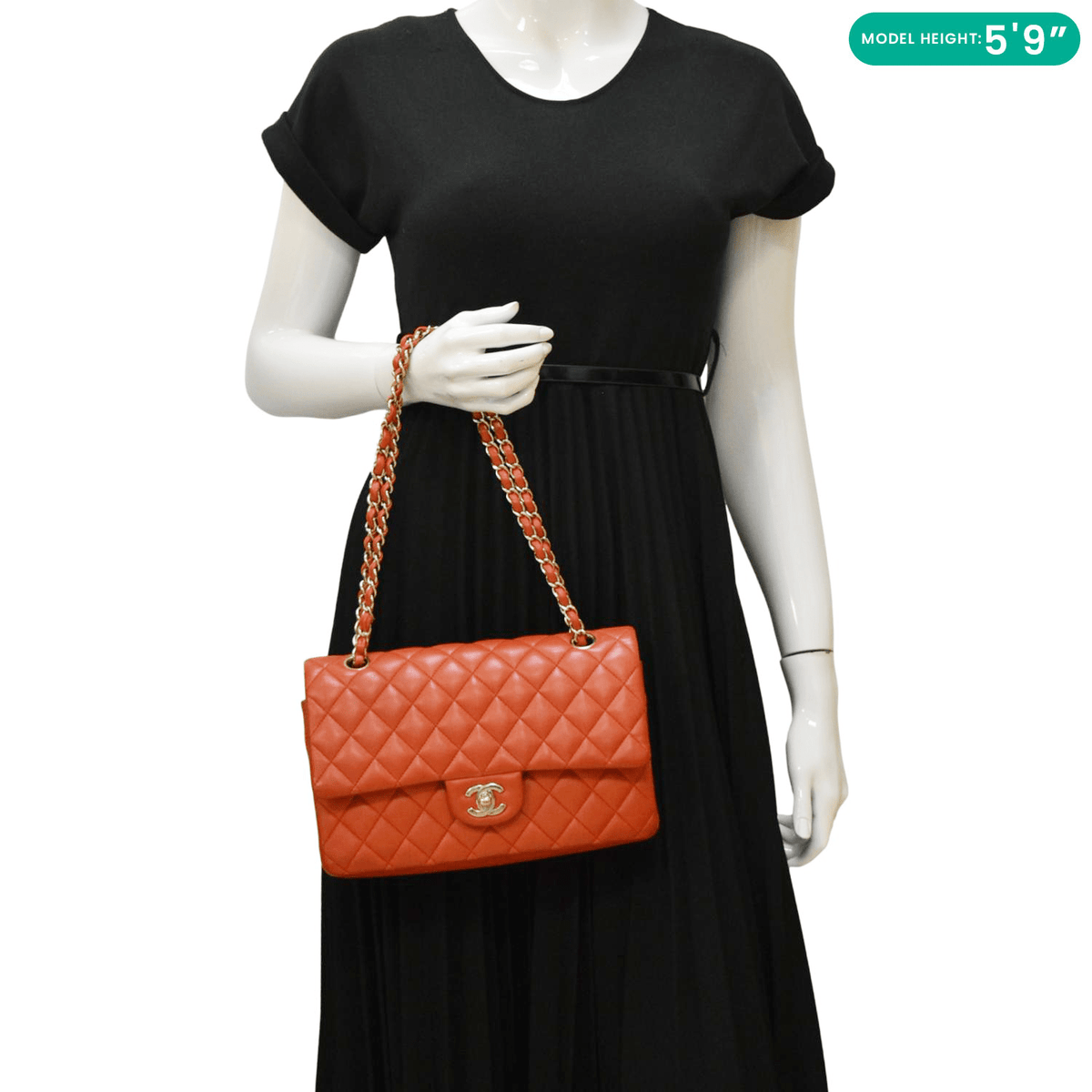 Chanel Bags Chanel Classic Double Flap Medium Quilted Leather Shoulder Bag Red Elegant Everyday Designer Handbag