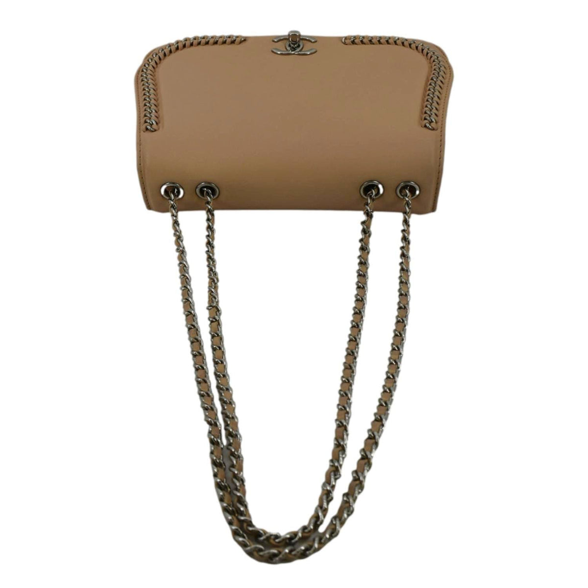 Chanel Bags Chanel Braided Chic Flap Small Leather Shoulder Bag Light Beige Premium Designer Shoulder Bag