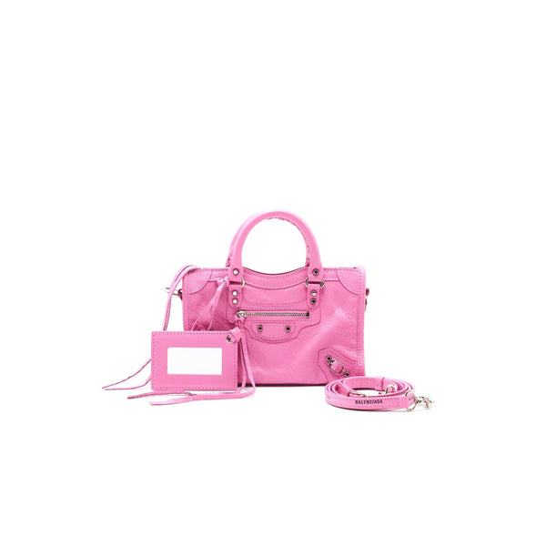 Balenciaga women's handbag Pink luxury designer leather