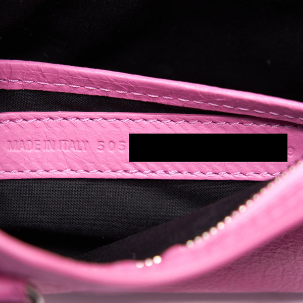 Side view of Balenciaga handbag Pink premium designer bag