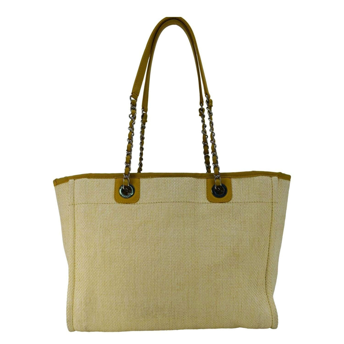 Chanel Bags Chanel Deauville Straw Raffia Tote Bag Yellow Elegant Everyday Designer Handbag