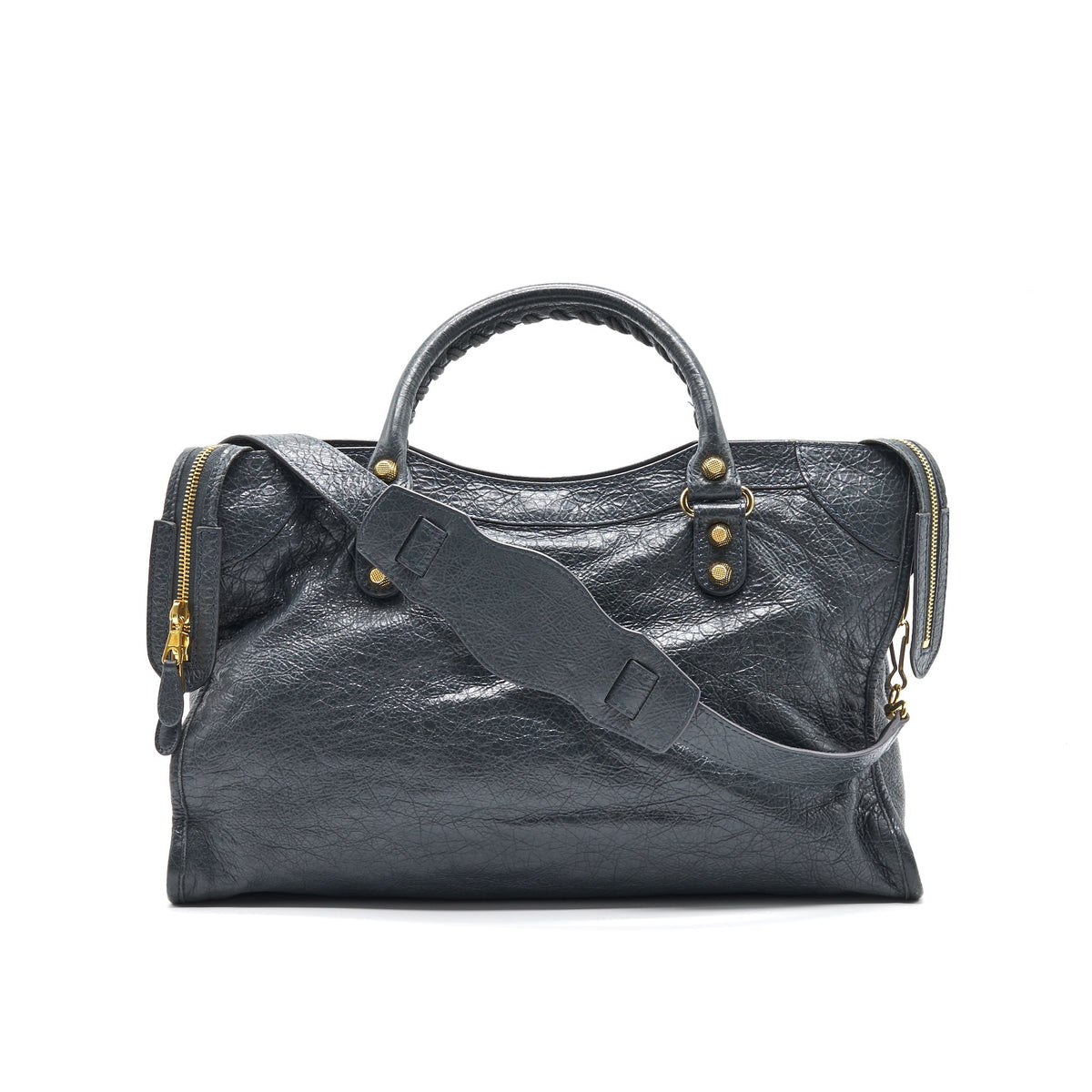 Authentic Balenciaga handbag Grey luxury fashion accessory
