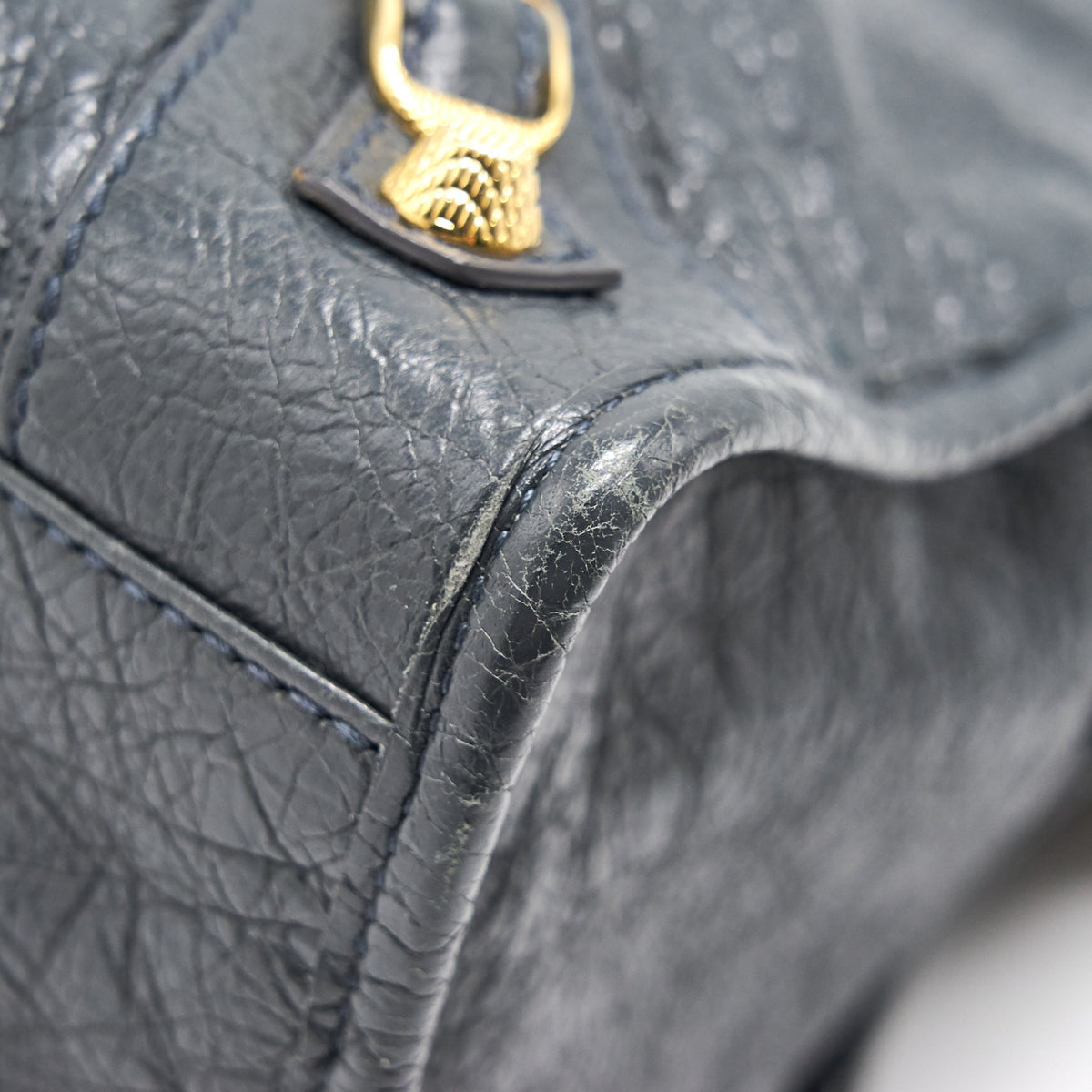 Balenciaga designer handbag leather closeup detail