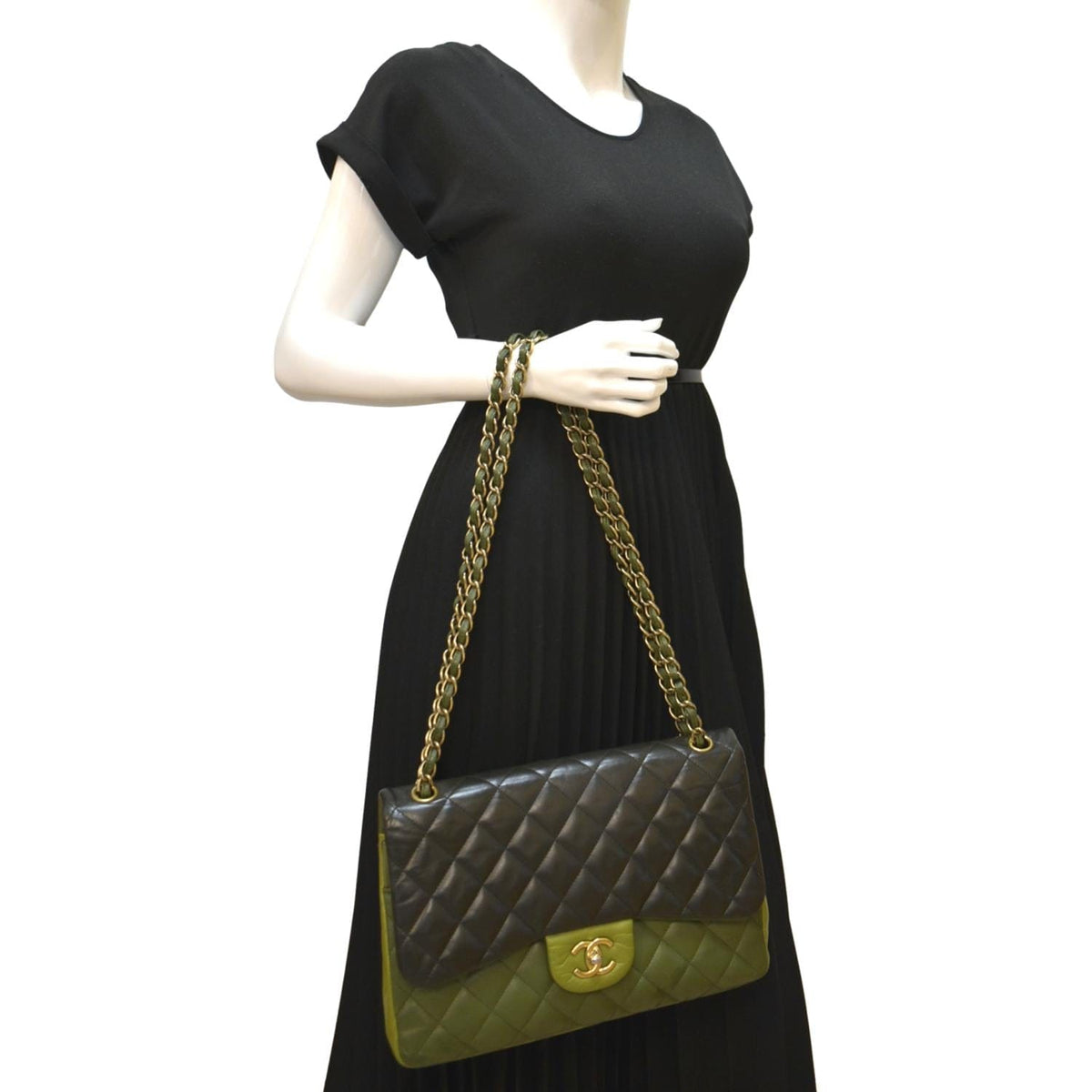 Chanel Bags Chanel Classic Jumbo Double Flap Quilted Leather Shoulder Bag Black Luxury Designer Leather Handbag