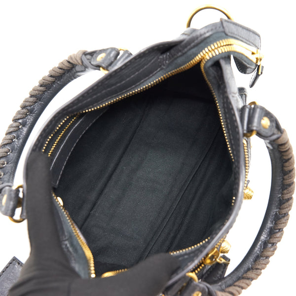 Balenciaga authentic luxury handbag Grey leather craftsmanship