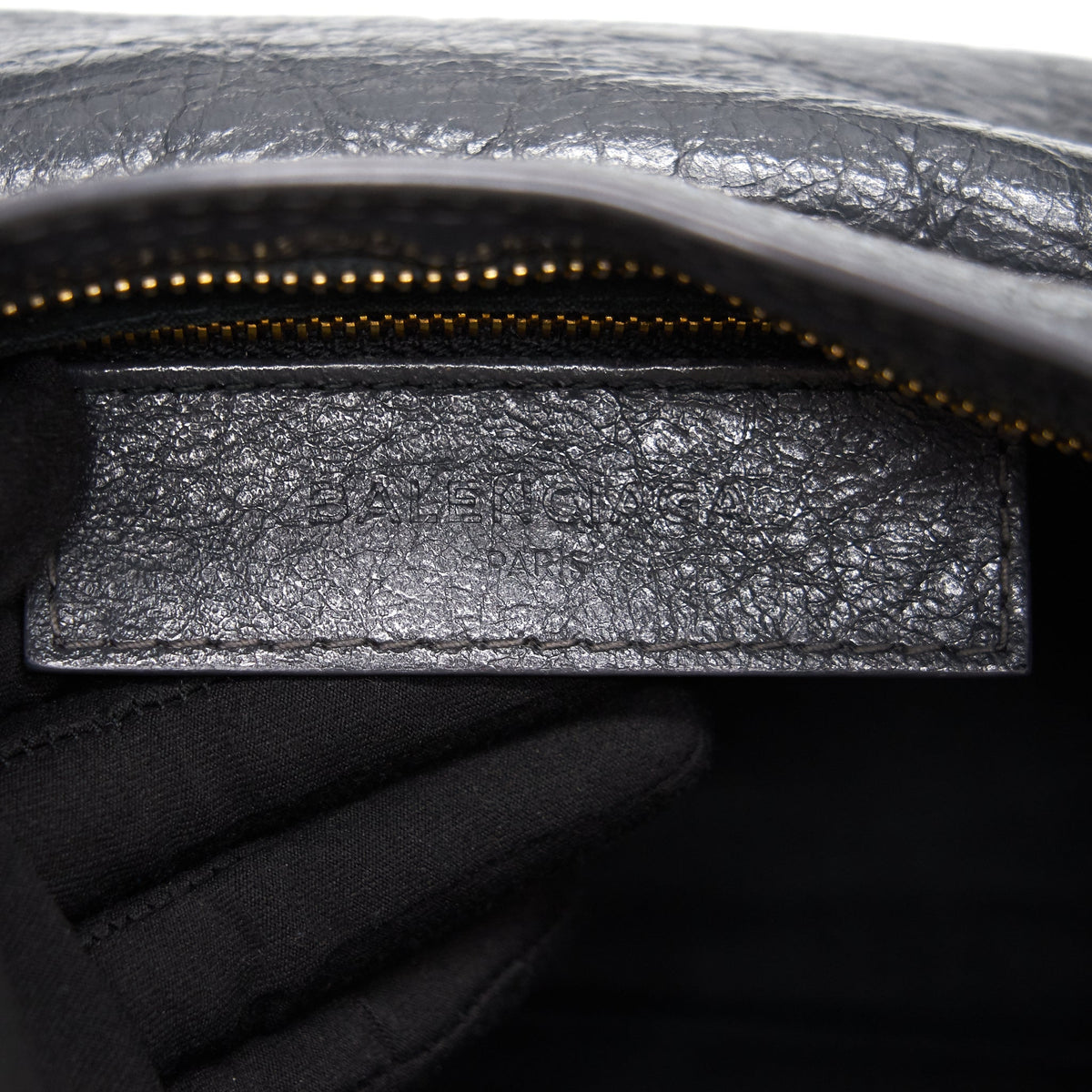 Balenciaga designer handbag leather closeup detail