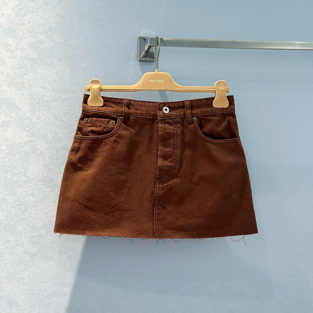 Skirts- Miu M Denim Skirt Elegant Designer Casual Skirt