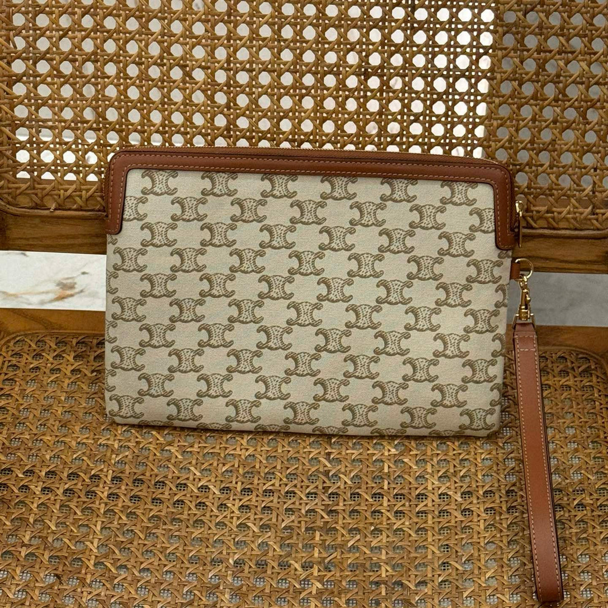 Bags- Cel Small Pouch With Strap Luxury Designer Leather Handbag