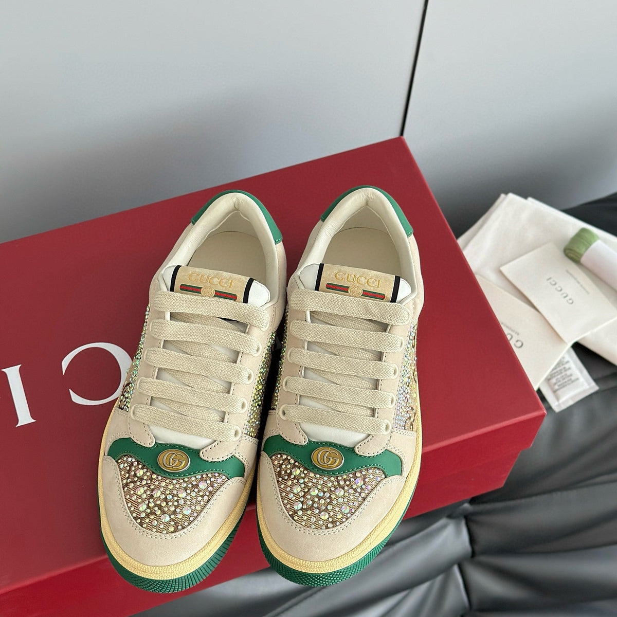 Gucci Shoes- Gucci Screener Trainers Premium Designer Casual Shoes