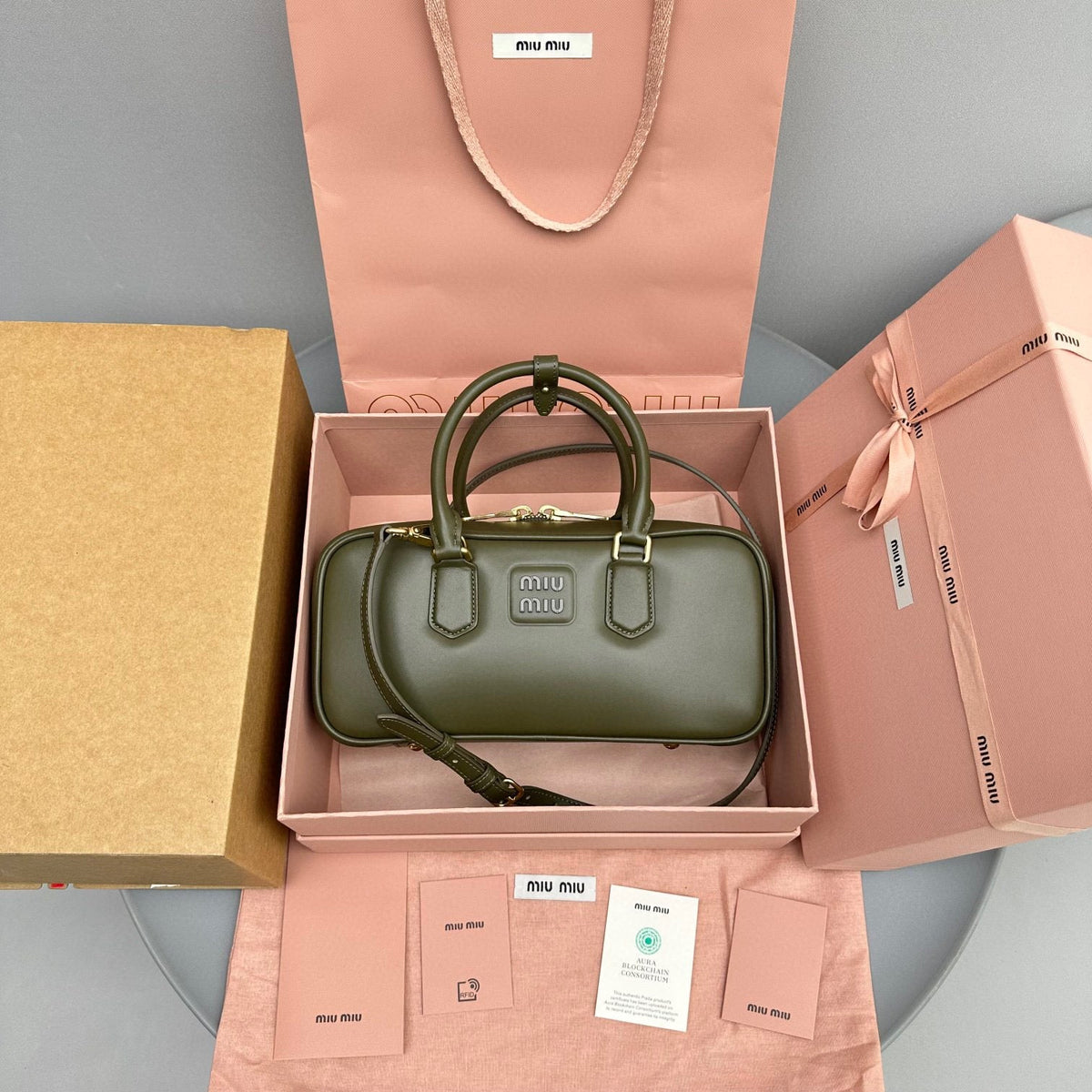 Bags- Miu M Arcadie Bag Luxury Designer Leather Handbag