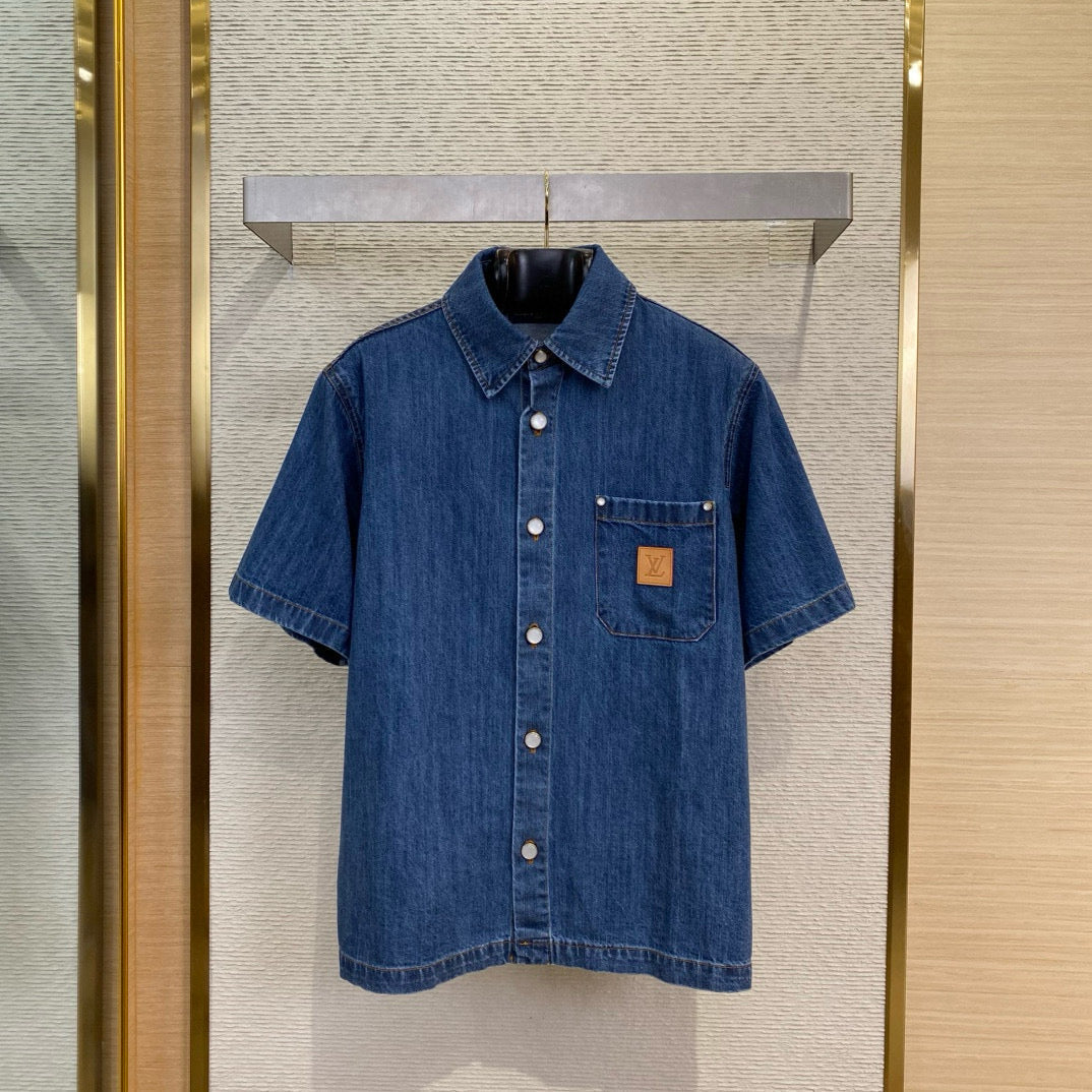 Louis Vuitton Tops- Louis Vuitton Lou Denim Shirt Elegant Everyday Designer Top